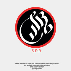 S.R.B. Letter Logo Design. Creative Modern Letters icon vector	