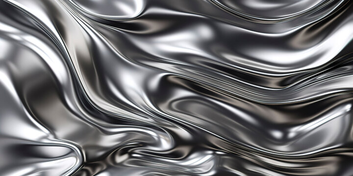 glam metal texture background, chromed texture liquid metal. Generated AI