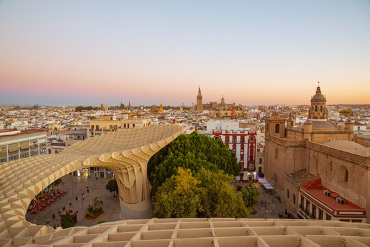  Metropol Parasol, Seville, Spain. Sunset
