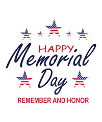 Happy Memorial Day text banner. National American Holiday. Vector Background.