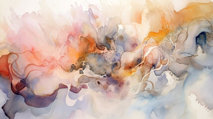 abstract watercolor background - generative AI, AI generated