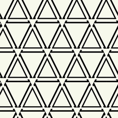 Vector monochrome geometric pattern in simple graphic design. Fashion trendy geometry.