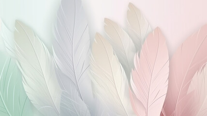 colorful feather background with pastel color