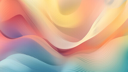 Colorful wavy abstract background with pastel color