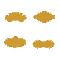 vintage packaging label frame set. ornate labels in retro frames, old style embellishments for product stickers, jewelery and luxury product labels.