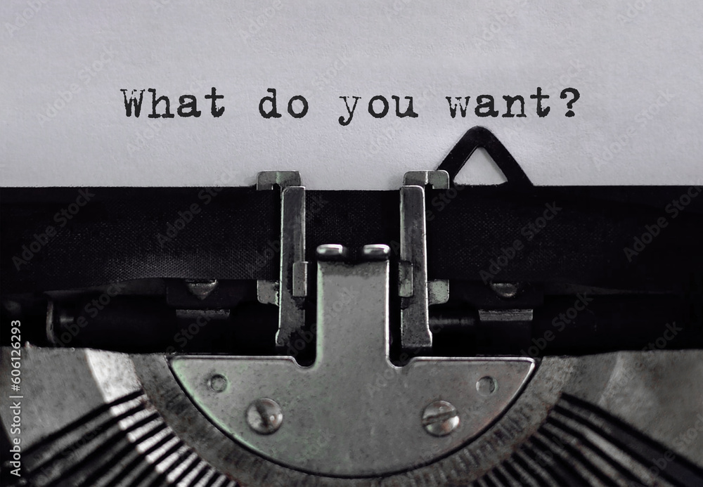 Poster text what do you want typed on retro typewriter