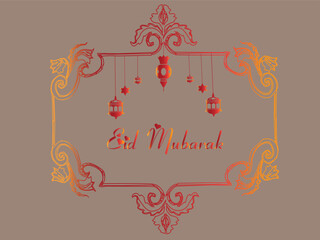 Eid Mubarak creative Cover card. Eid Mubarak Design with creative design ornament. Creative ornament background with Islamic Patten and decorative ornament.