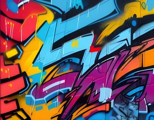 Foto op Plexiglas graffiti on the wall - generative ai © BrandwayArt