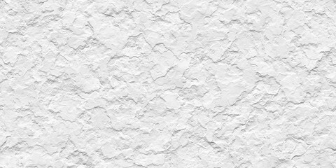 Seamless rough white plaster wall transparent background texture overlay. Abstract painted stucco or cement grayscale displacement, bump or height map. Wallpaper backdrop repeat pattern. 3D rendering. - obrazy, fototapety, plakaty
