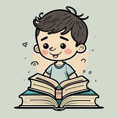 child reading a book