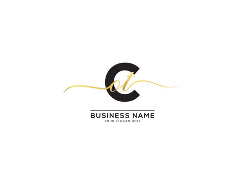 Stylish Luxury COL Signature Letter, Calligraphic Ocl Logo Design For Company