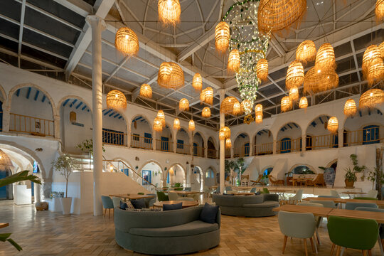 View of a caravanserai in Djerba -southern Tunisia