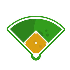  Baseball field- vector icon