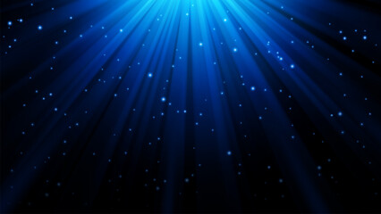 Blue Light Shining with Sparks Background. Vector Illustration