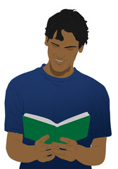 estudiante leyendo un libro