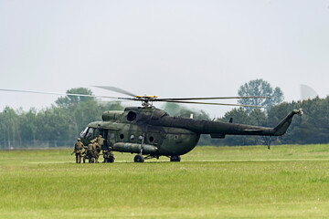 Fototapeta na wymiar transport helicopters during a military operation