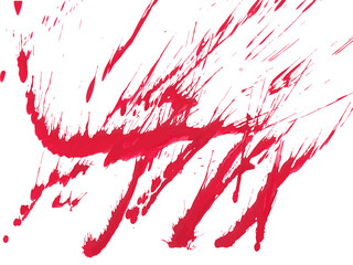 Blood drops and splatters. Illustration on transparent background
