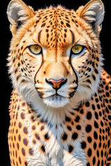 Fototapeta na wymiar wild animal cheetah portrait, generative ai