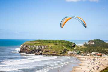 Paraglider over the beach