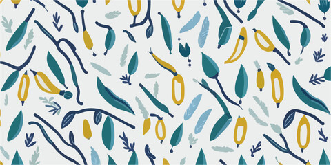 Scenic View: Vector Illustration of Banana Patterns for Summer
