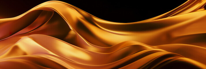 Fototapeta na wymiar An abstract gold background with wavy lines. AI generative image