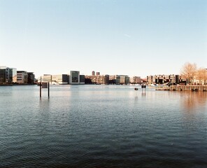 South Harbour in Copenhagen taken with a vintage camera