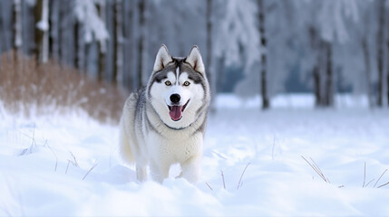 Fototapeta premium Siberian Husky Dog Breed