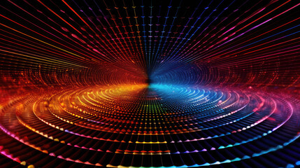 Obraz premium fractal burst circle of light background - by generative ai