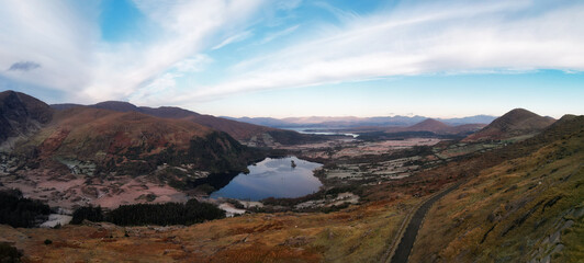 Obraz premium Irish mountain scape from above
