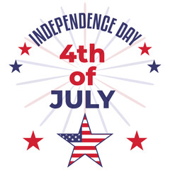 Fototapeta premium Vector 4th of July American victory day banner design Victory Day Independence Day celebration