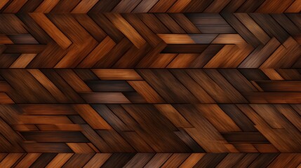 Seamless Pattern Background - Design of a dark 3D teak wood pattern texture - Generative AI