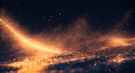 Waves of beautiful sparks, abstract, generative ai