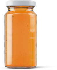 Honey Glass Jar Blank 3D Rendering