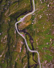 Obraz na płótnie Canvas Scenic mountain road from above