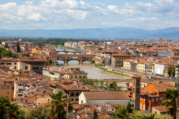 Fototapeta na wymiar Aerial view of Florence Tuscany Italy