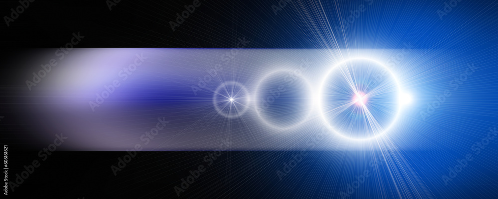 Aufkleber futuristic stripe panorama background design with lights and space for text