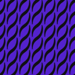 vector black s curve shapes seamless pattern on violet