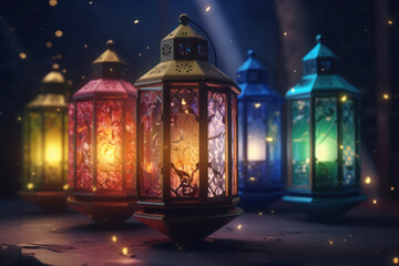 Fototapeta premium Islamic New Year: Celebrating the Arrival of a Fresh Chapter in the Islamic Calendar. AI Generated