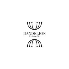 Creative dandelion flower logo design vector concept illustration idea