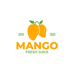 Creative mango fruit organic logo design vector concept illustration idea
