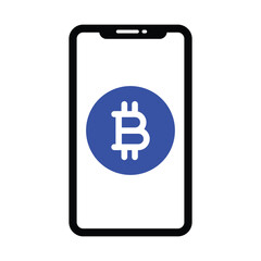 Smartphone With Bitcoin Icon