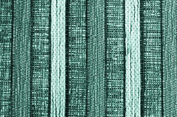 Striped green textured background. Texture of wool fabric.