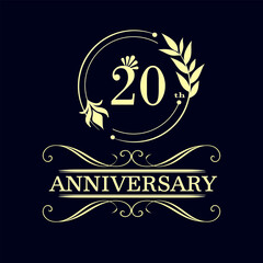 20 Anniversary Round Ring Design