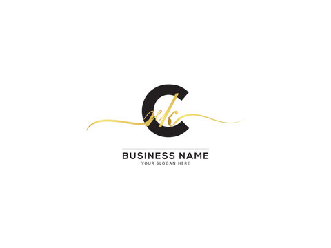 Signature Letters Crk rck Luxury Logo Concept For You