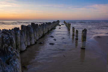 Breakwater in baltic sea