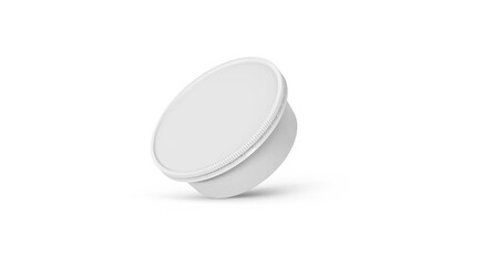 200ml White Round Plastic Food Containers 3D Rendering