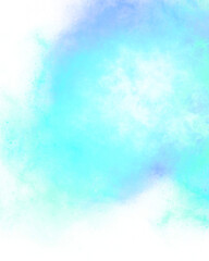 Bright cold turquoise abstract on a white background