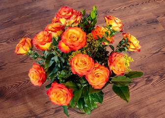 Flame Rose Bouquet