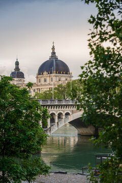 view of grand hotel dieu in Lion