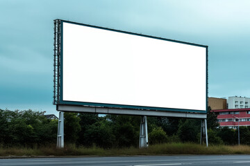 Obraz premium Highway Billboard Mockup, Your Design Here, Promote Your Brand, AI Generative
